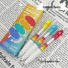 Blaue Kreative Regenbogen-Bohnen-Tasche Drucktyp Schwarzer Stift zum Schreiben & Journaling