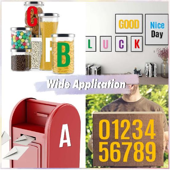 27 Sheets 310 Pieces Large Letter Stickers 4 Inch Alphabet Letter Self Adhesive Poster Letters and Numbers for Bulletin Boards Classroom