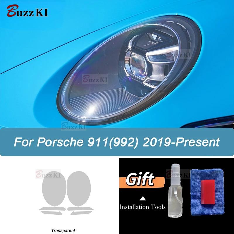 Per Porsche Cayenne 958 Macan Panamera 971 Taycan 911 Pellicola Protettiva Fari Auto Vinile Oscurato Nero Fumè Adesivo Trasparente