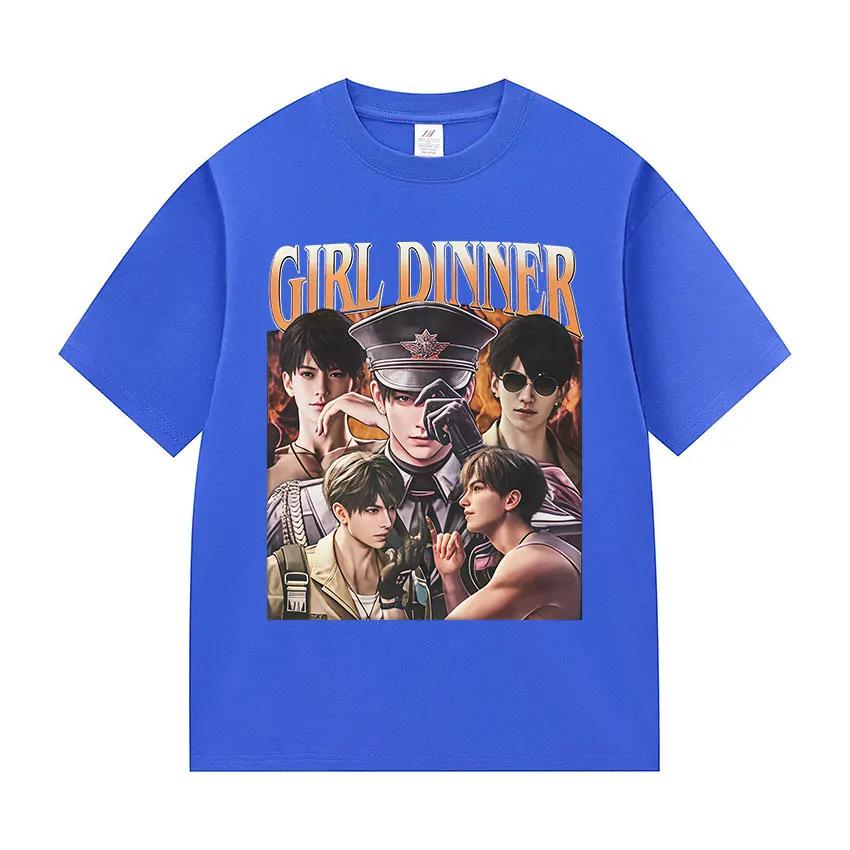 Funny Girl Dinner Caleb Graphic Tee Shirt Love and Deepspace Novelty Summer ONeck TShirts Fashion High Quality Cotton T Shirts