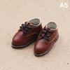 Ob11 Dod 1/12 Bjd Doll Shoes Casual Hand-Made Faux Pu Leather Doll Shoes