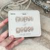 Cream Gradient Star Bow Nude Press-On Nails - Short, Gentle, Removable Nail Art Stickers