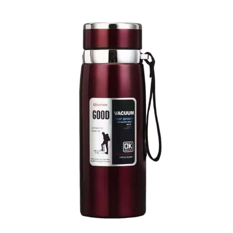800/1000Ml Sports Thermos Bottle Large Capacity Stainless Steel Insulated Water Bottle Heat-Resistant Creative