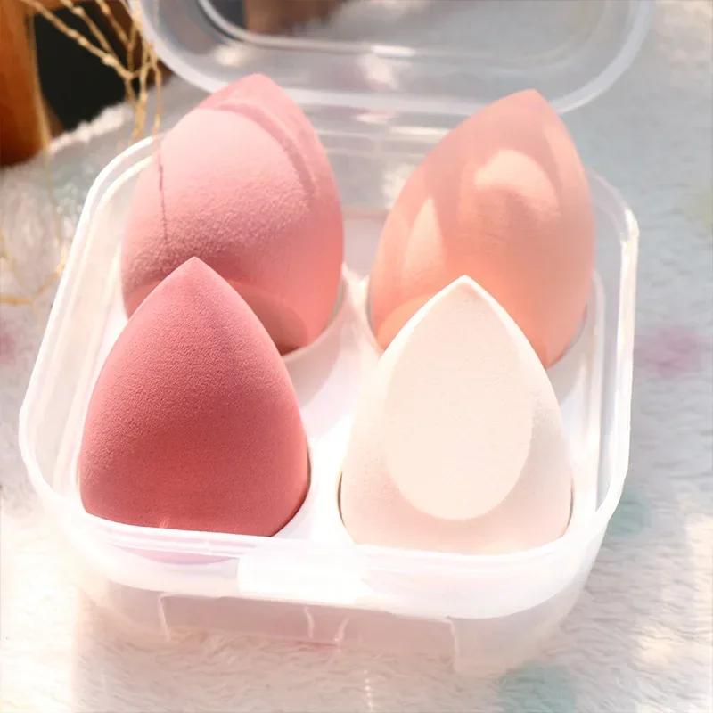 4pcs  Makeup Sponge Cosmetic Puff Dry and Wet Combined Cosmetic Egg Women Foundation Powder Puff Bevel Cut Makeup Sponges puff