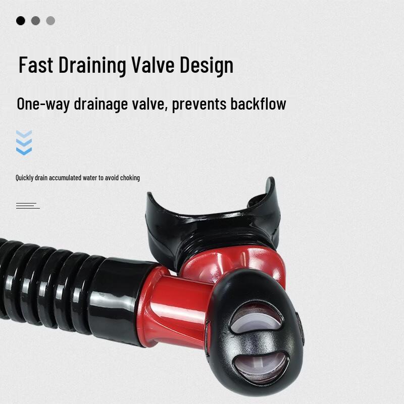 PooLian Semi-Dry Snorkel with Silicone Mouthpiece