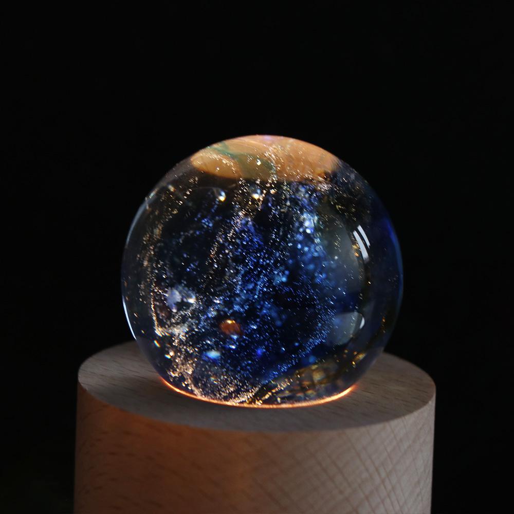 Smooth Led Night Lamp Chroma Ambient Light Interior Decoration Crystal Ball Bedroom Decoration