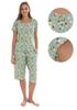 Women's Pajamas XL Viscose Short Sleeve 3/4 Length Pants Soft Nice Delicate
