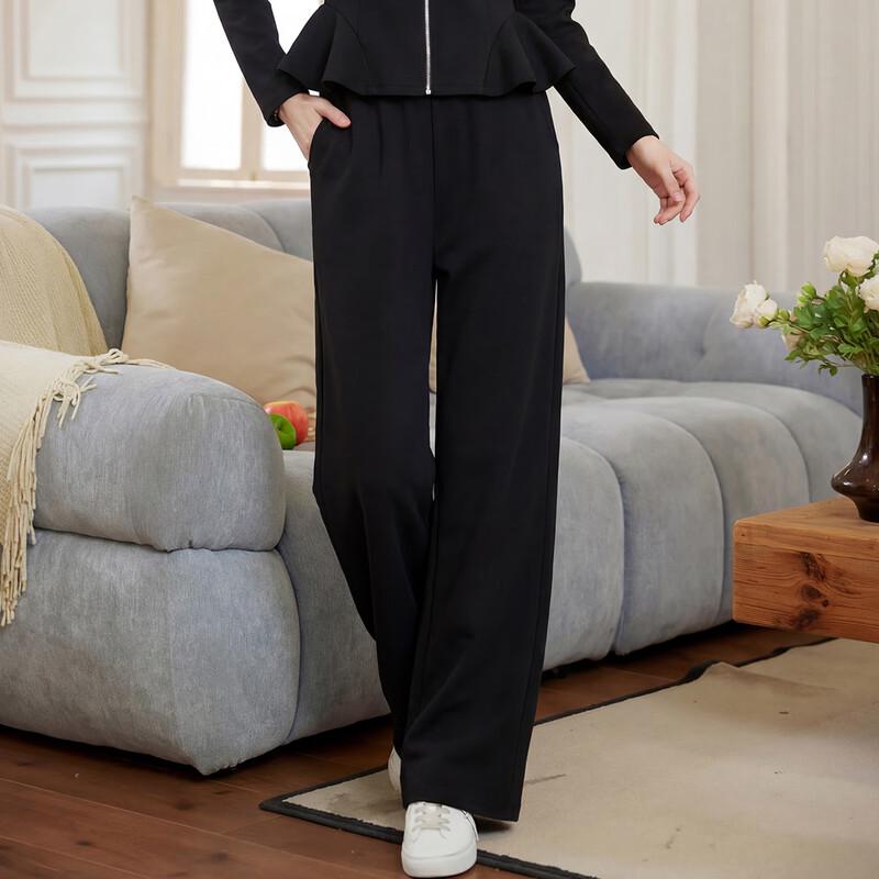 Bailuyu Women s 2026 Spring Casual Straight-Leg Trousers XL