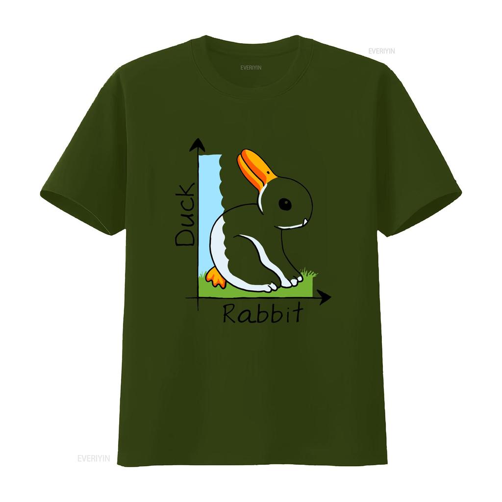 Duck Rabbit T Shirt Funny For Cool Birthday S Boyfriend And Girlfriend Vintage Homme