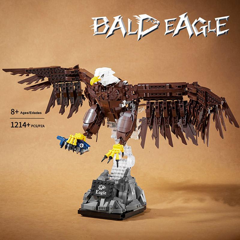 High-Standard Cretive Moc Premium-Quality 1214Pcs First-Class Bald Top-Grade Eagle Construction-Kit Superior-Grade Construction-Set Superior-Grade