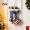 Durable Transparent Acrylic Hangings 250th Anniversary Christmas Ornament, Patriotic Hanging Decor Commemorative Keepsakes for Home with Eagle