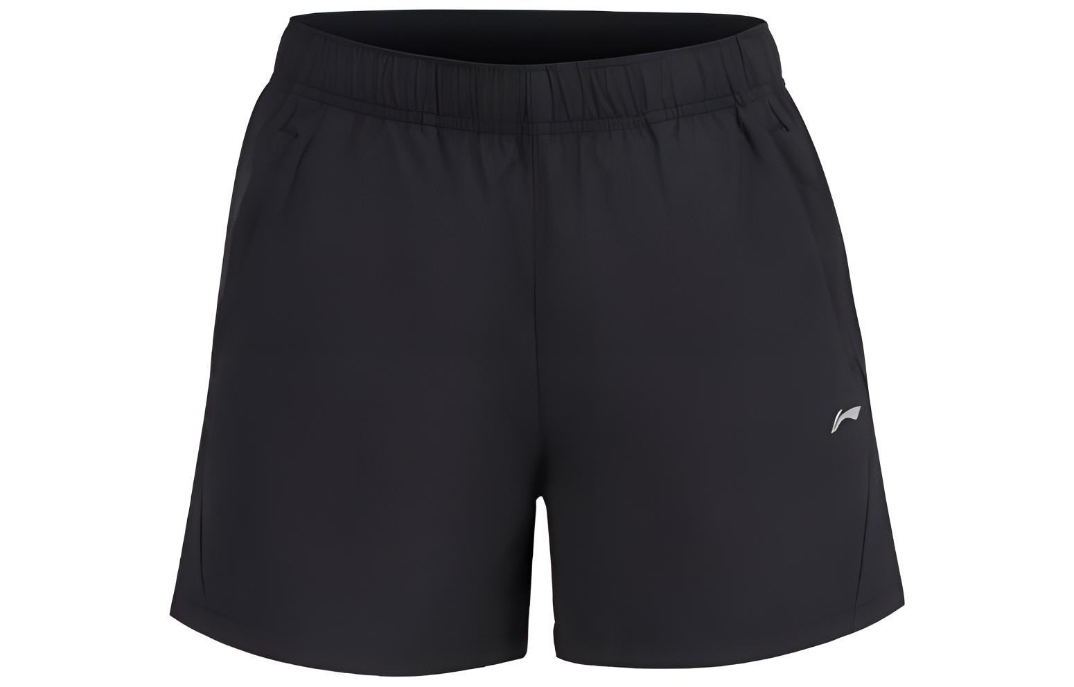 Li Ning Sports Shorts Women s Black Moderate Knitted Shorts AKSR520-1 XL