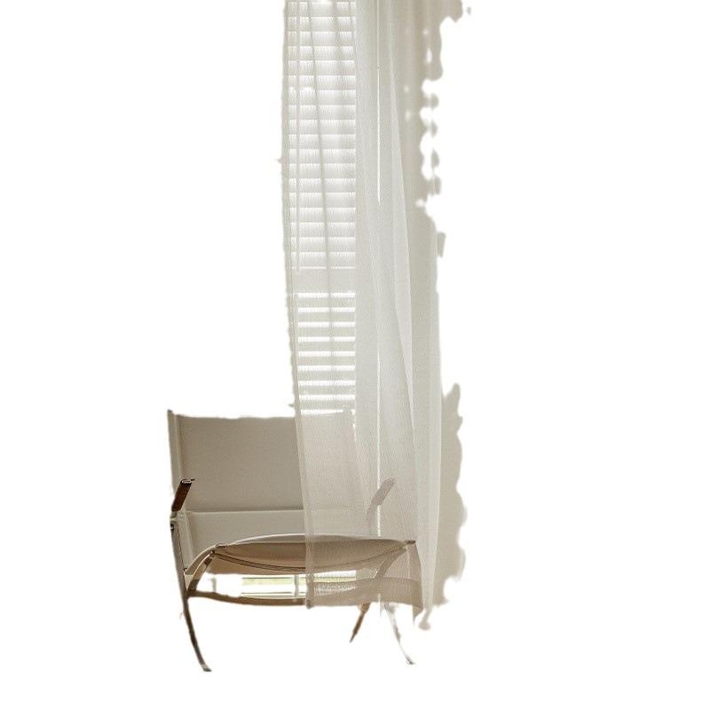 2022 White Gauze Curtains: Light-Filtering, Non-Transparent, Ideal for Living Room or Bedroom Bay Windows, Provides Insulation and Sun Protection
