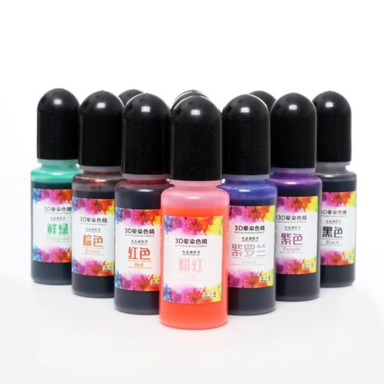 10ml Epoxidharzfarbe Hochkonzentrierter Harzfarbstoff Flüssiges Farbpigment für AB-Harz DIY Schmuckherstellung und Bastelarbeiten