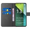 Coque - E.F.Connection - pour Xiaomi Redmi Note 13 Pro 5G - Antichoc - Cuir PU - Porte-cartes - avec 2 Verres Trempés