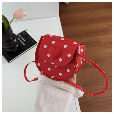 Argyle Polka Dot Mini Crossbody Bag for Girls - Cute Handheld Shoulder Bag