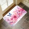 1 Pink Floral Pattern Rug - Machine Washable, Non-Slip, Soft and Comfortable Entryway Mat for Front Door, Bathroom, Living Room