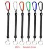 2pcs Scuba Diving Anti-lost Spiral Spring Coil Lanyard Rope Emergency Tool