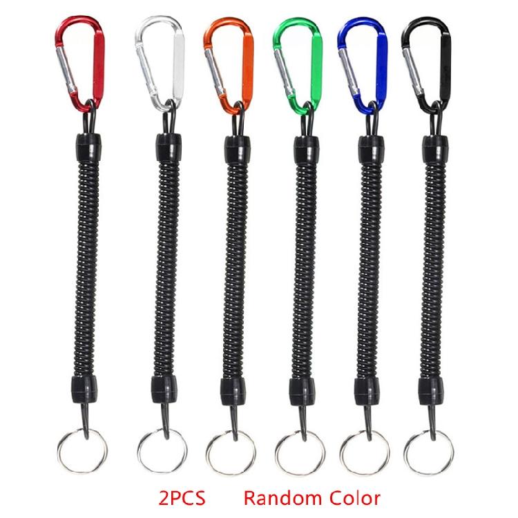 2pcs Scuba Diving Anti-lost Spiral Spring Coil Lanyard Rope Emergency Tool