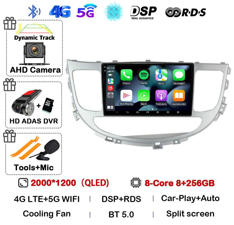 Android 14 Auto Carplay 4G+WIFI For Hyundai Rohens Genesis 2008-2013 Car Radio Multimedia Video Player GPS Navigation Stereo DSP