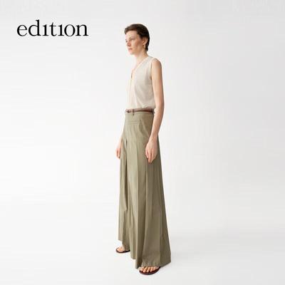 Edition Women's Cotton Knit Sleeveless Cardigan Vest