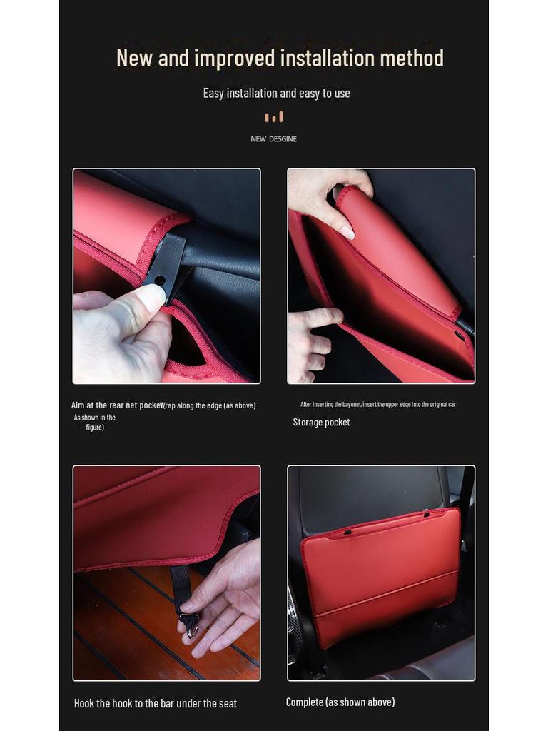 Car Seat Back Protector & Storage Bag - Anti-Kick, Anti-Dirty, Anti-Stepping Pad