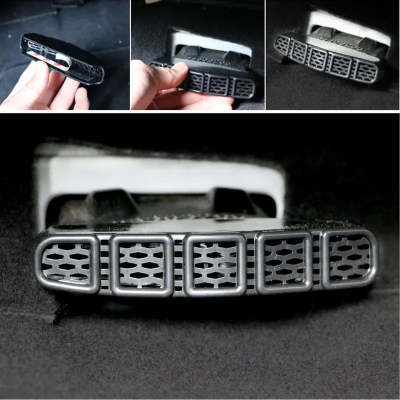 2 st För Jeep Compass 2:a generationen 2017 2018 Under säte Golv Bakre AC Värme AC Luftkonditionering Kanal Ventilkåpa Galler Utlopp