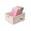 Storage Basket - CREATIVE HOME - Creative Home - Rectangular - Natural Wicker - 40x30x16 Cm
