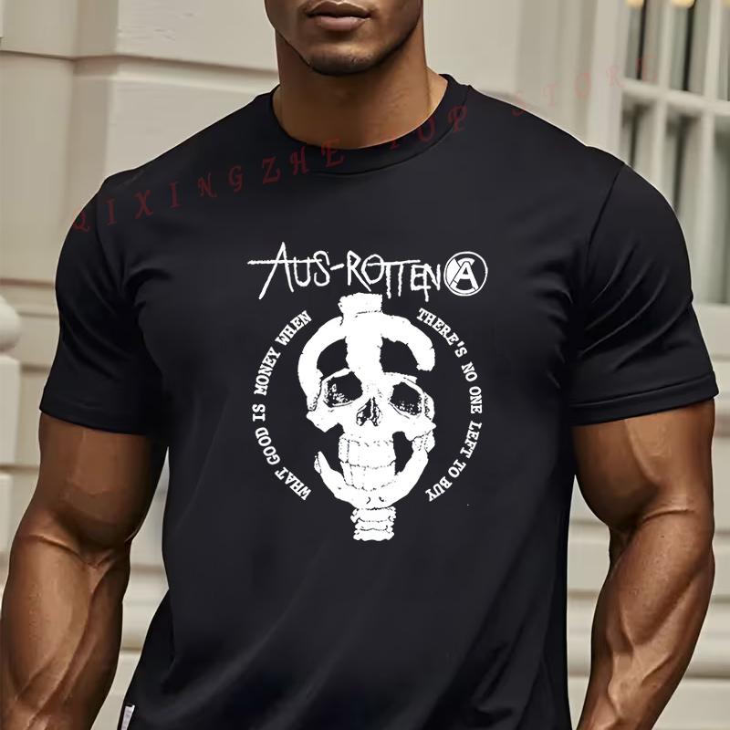 Mens Oversized TShirt With AZ Alphabet Letter Print Oneck Short Sleeve Casual Top S
