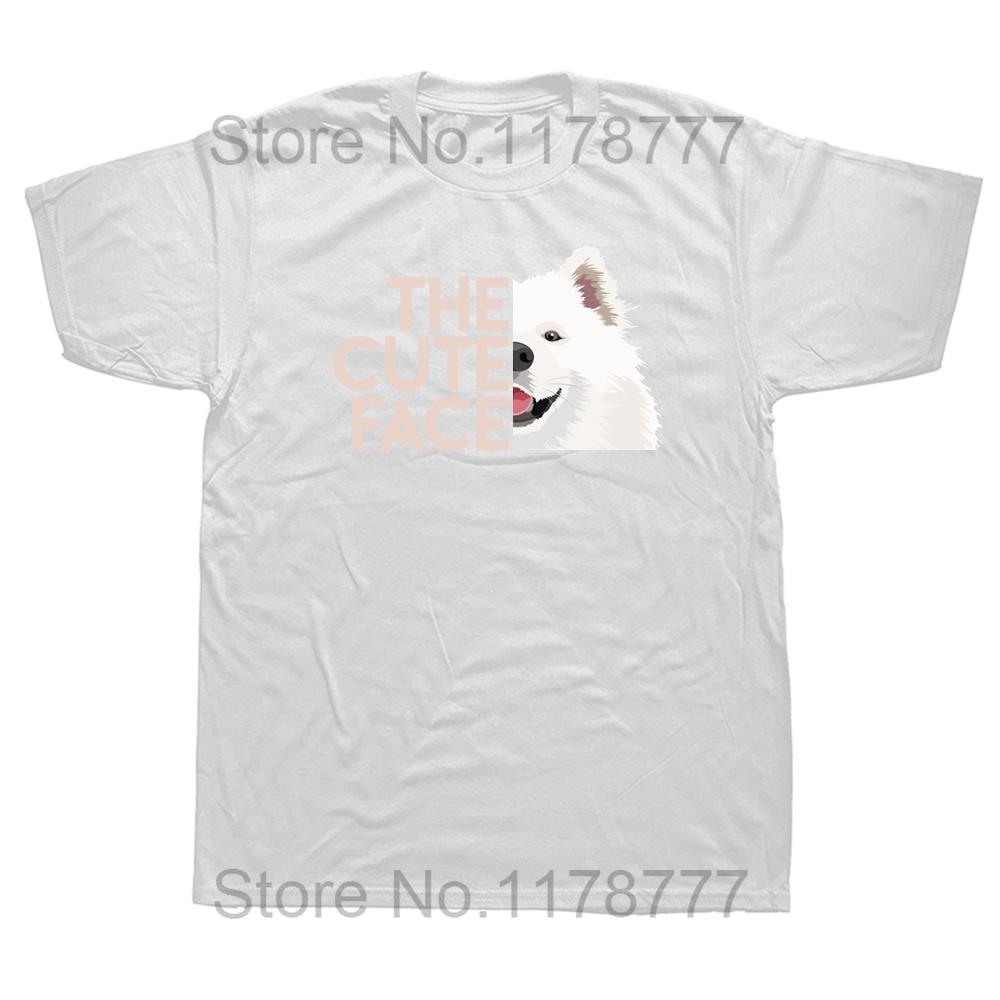Funny The Cute Face Samoyed Dog T Shirt Graphic Cotton Streetwear Short Sleeve Birthday Gifts Summer Style Tshirt Mens Clothing