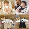 Baby Photo Shoot Clothes Beret Hat and Shirt Pants Outfit Newborn Toddler Photography Props Costume Clothing for Infant