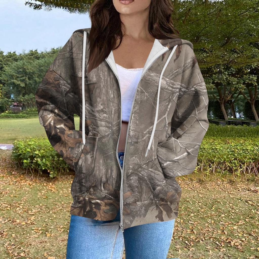 Women's Fashion Casual Halloween Printed Sweatshirt Long Sleeve With Pocket Cardigan Jacket Zipper Hoodie Coat