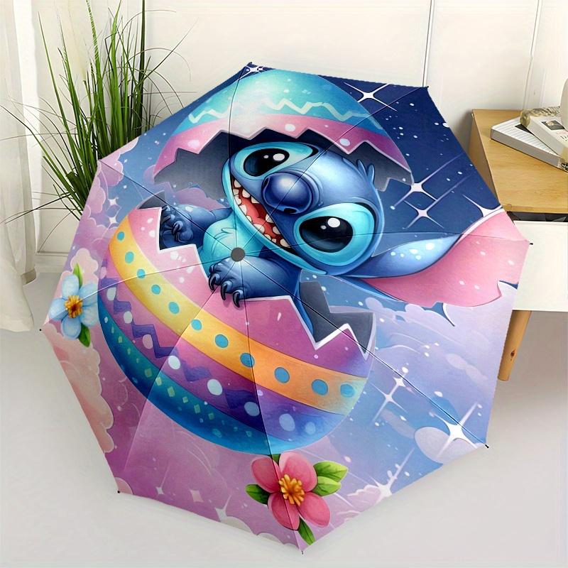 

Автоматический открывающийся и закрывающийся зонт Stitch, 8 ребер, ветрозащитный, портативный, складной, подходит для повседневных и деловых выходов, для подарков07120