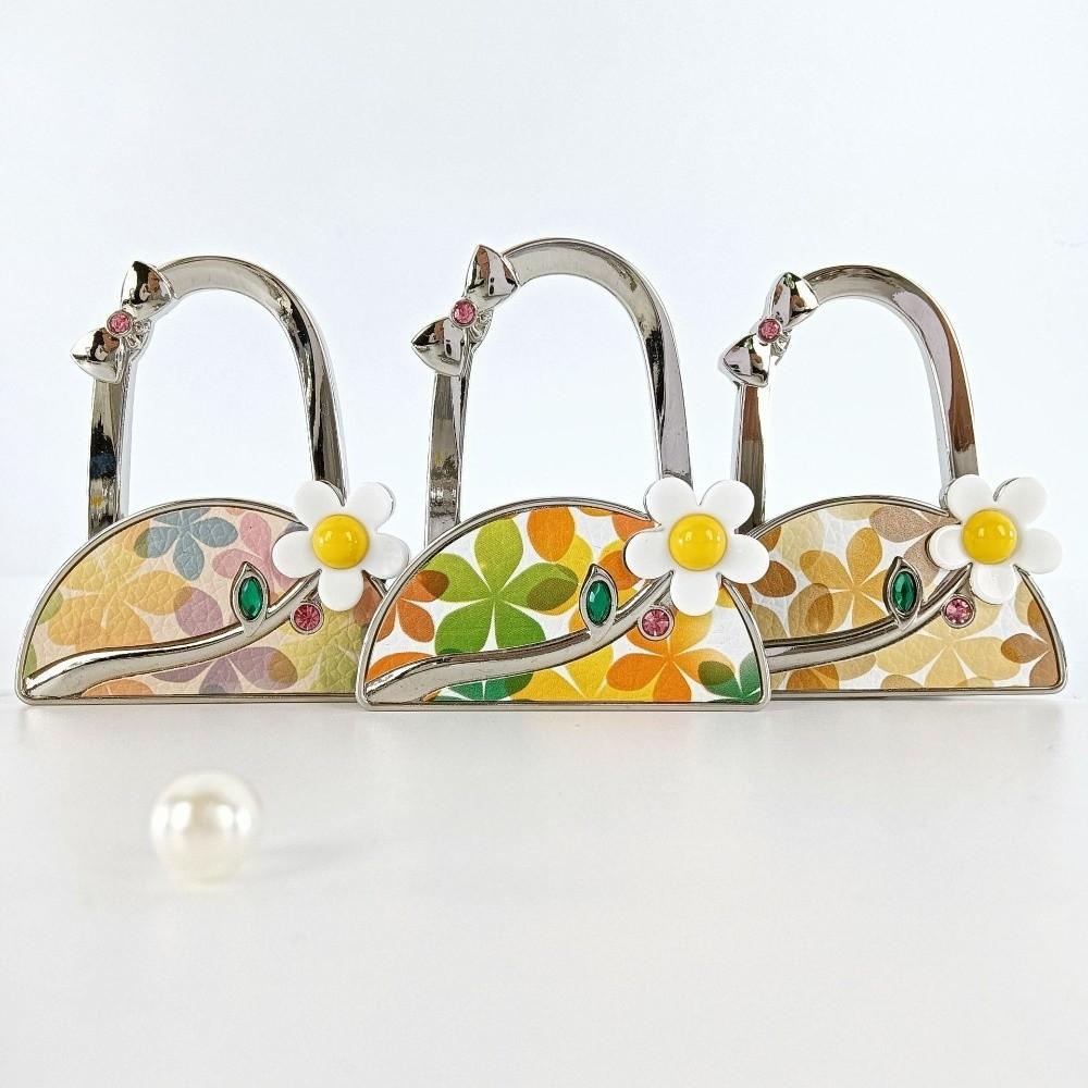 Flower Design Handbag Hanger for Women Portable Table Hanger Pretty Purse Hanger  for Table