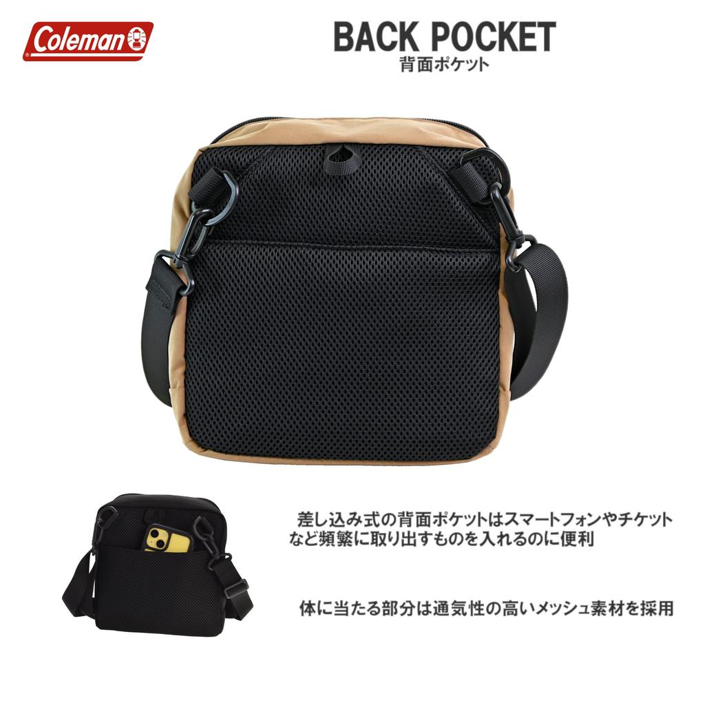 Etsumi Coleman Camera Coleman Square Shoulder Bag Shoulder Brown & Bag, 3.2L [Detachable Strap/Back Pocket] VCO-8800