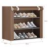 Shoe Rack with Dustproof Cover 4 Tier Multipurpose Shoe Rack Multiuse Wide Space Storage Rack for Footwear