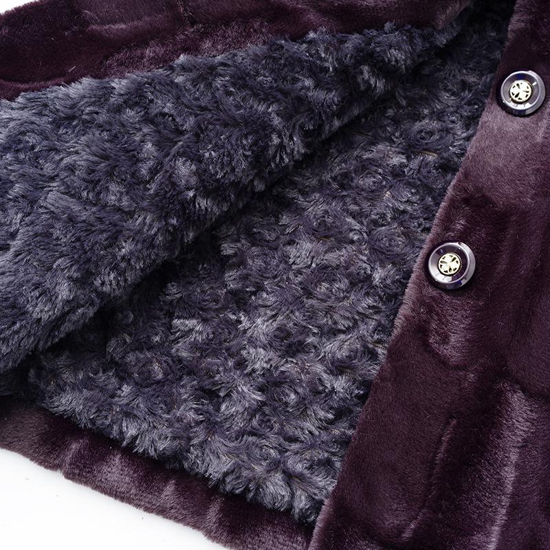 Women's Plus Velvet Faux Mink Fur Vest - Warm, Thickened Cape for Middle-Aged and Elderly Moms