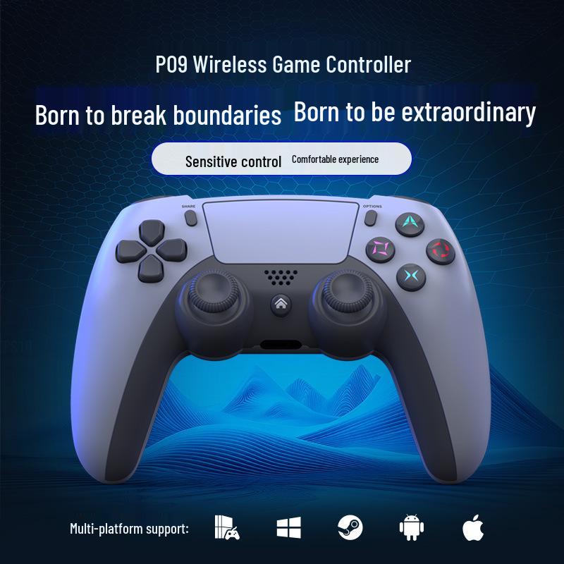 Bluetooth Six-Axis PS4 Controller with Touchpad, Audio Interface, and Motion Sensing for Android, iOS, Computer, and Steam.