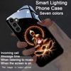Lotus Buddha Colorful Luminous Phone Case For Samsung S26 S25 S24 S23 FE S22 S21 Ultra Plus Z Fold 7 6 5 LED Light Shining Cover
