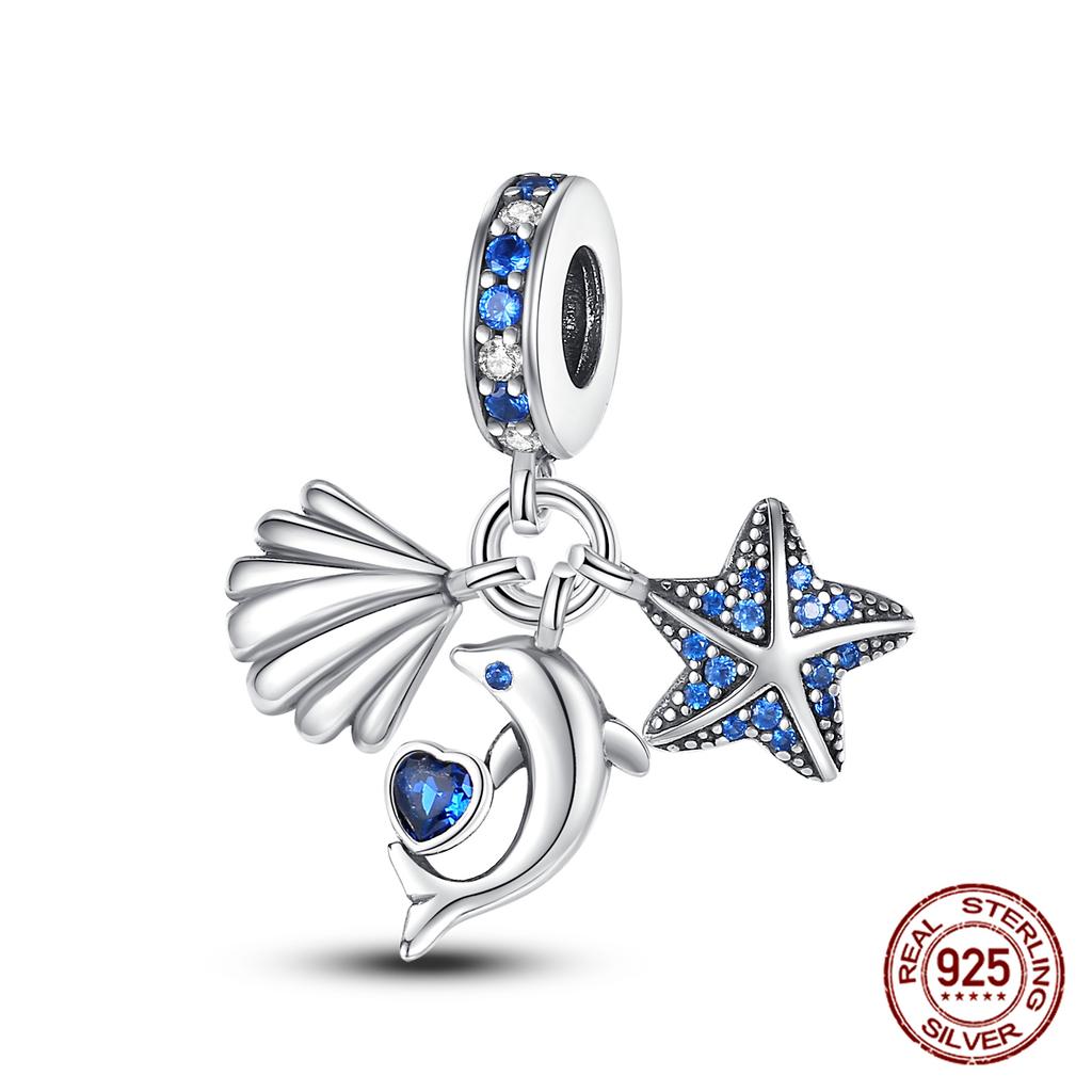 Authentic 100 copper Shell Luminous Bead Charms Crab Octopus Charm Bead Charms Compatible With Authentic Bracelets Do It Yourself Jewellery Making Wo