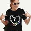 Autism Women Clothing Infinity Symbol Autism Awareness Mom T-shirts Neurodiversity Tee Shirt Autistic Cotton Tee Tops Cotton