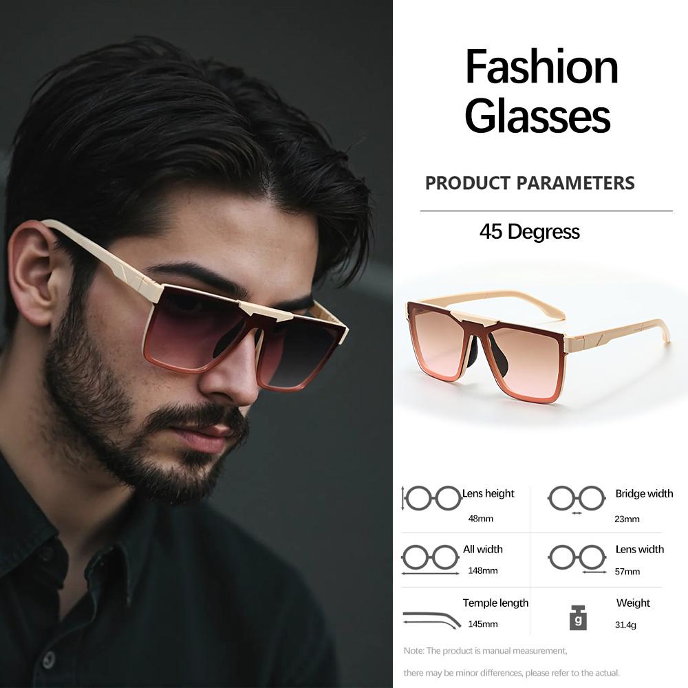Modern Minimalist Square Sunglasses For Both Men And Women Urban Light Luxury Style Commuting Glasses Frame Mens Sunglasses