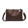 Small Bag Women's New Fashionable Three-layer Soft Leather Mother Bag Simple Casual Versatile Shoulder Messenger Bag