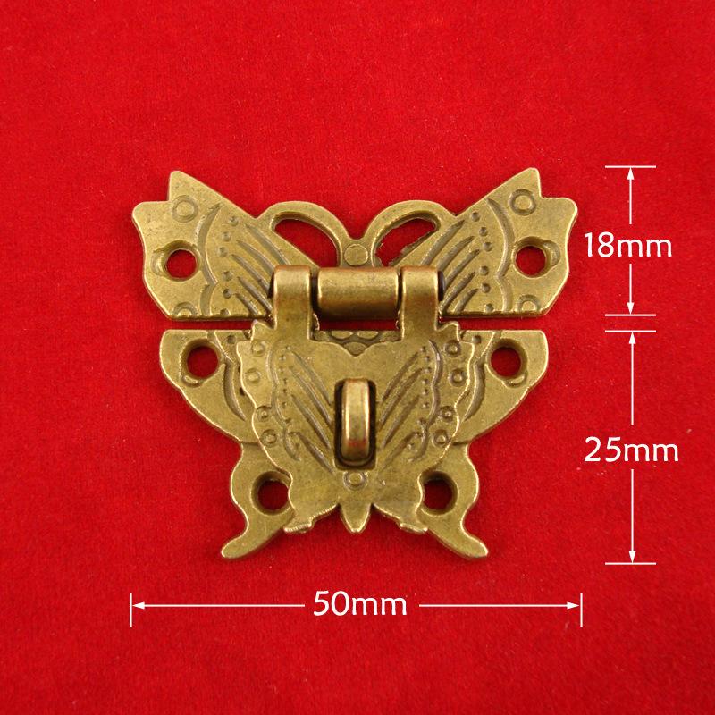

DIY Butterfly Latch and Screw, Antique Brass Zinc Alloy Small Wooden Jewelry Box Gift Box Cabinet Brass Antique Latch