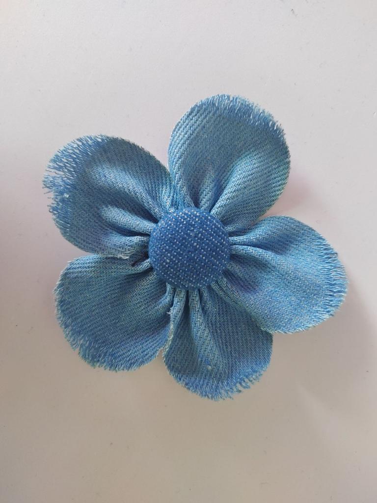 Neue Mode Retro Denim Stoff 8cm Blumen Accessoires DIY handgefertigt Kleidung Schuhe und Hüte Taschen Accessoires Zubehör