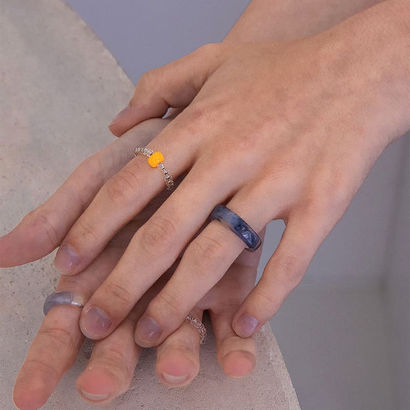 GETMEBLING Clear Marble Ring