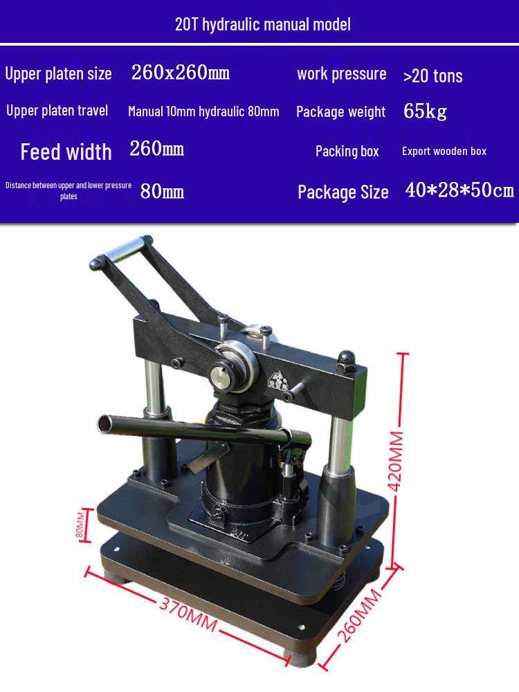Compact Manual Die Cutter for Leather, Fabric, Paper, and Cardboard