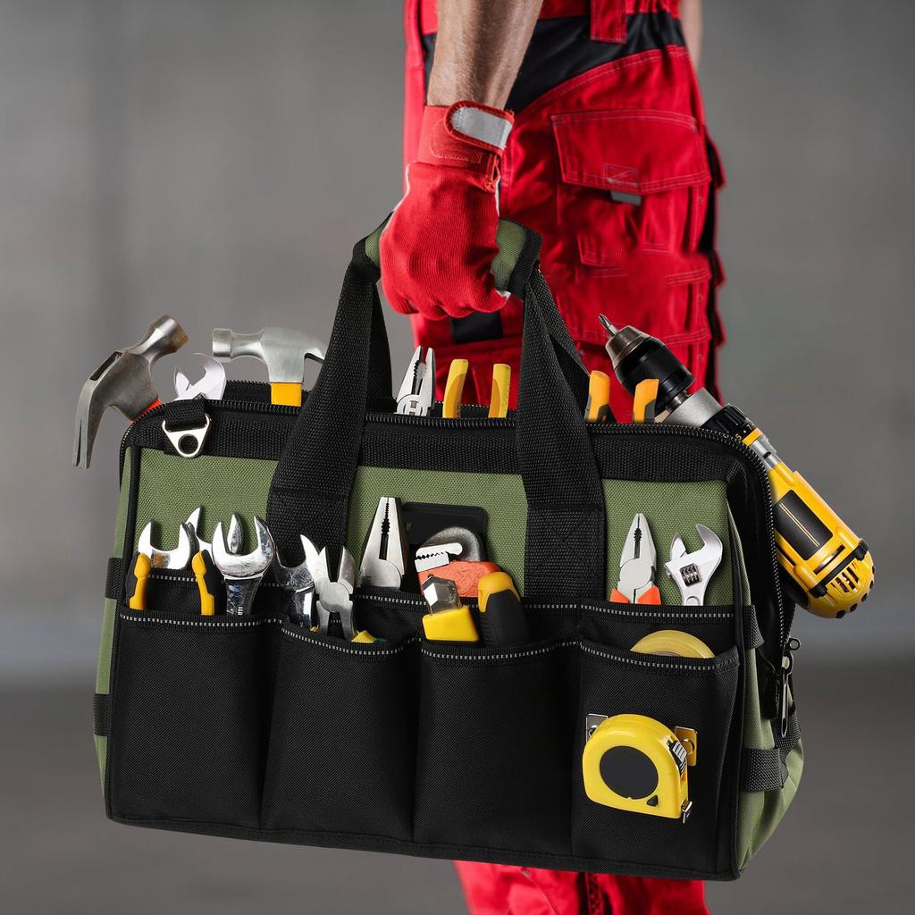 Heavy Duty Tool Kit Upgrade 16 Pocket Portable Tool Storage Bag