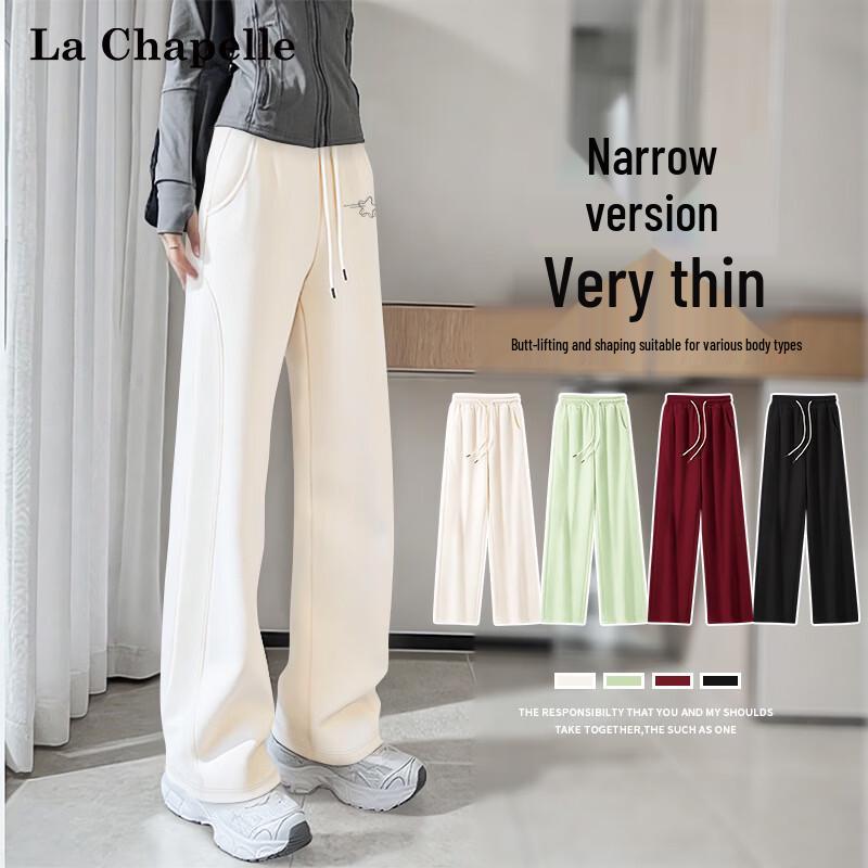 La Chapelle Women s High-Waist Wide-Leg Casual Pants L