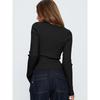Women S V Neck Long Sleeve Ribbed Button Front Cardigan